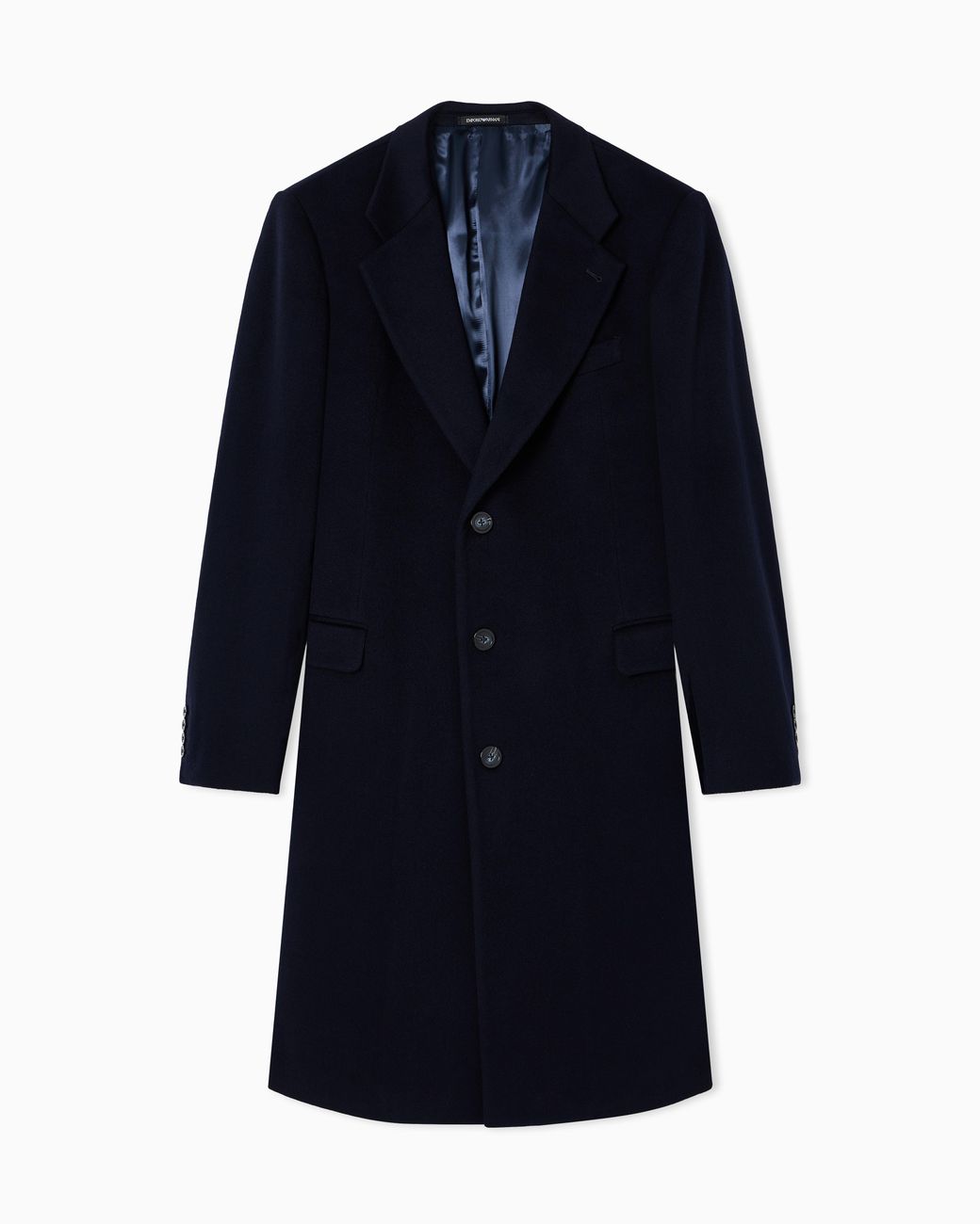 Emporio Armani Blue Single-Breasted Coat for men