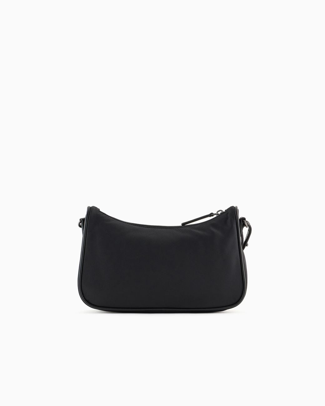 Emporio Armani Black Recycled Shoulder Bag With A Zip Closure And Logo Strap for men