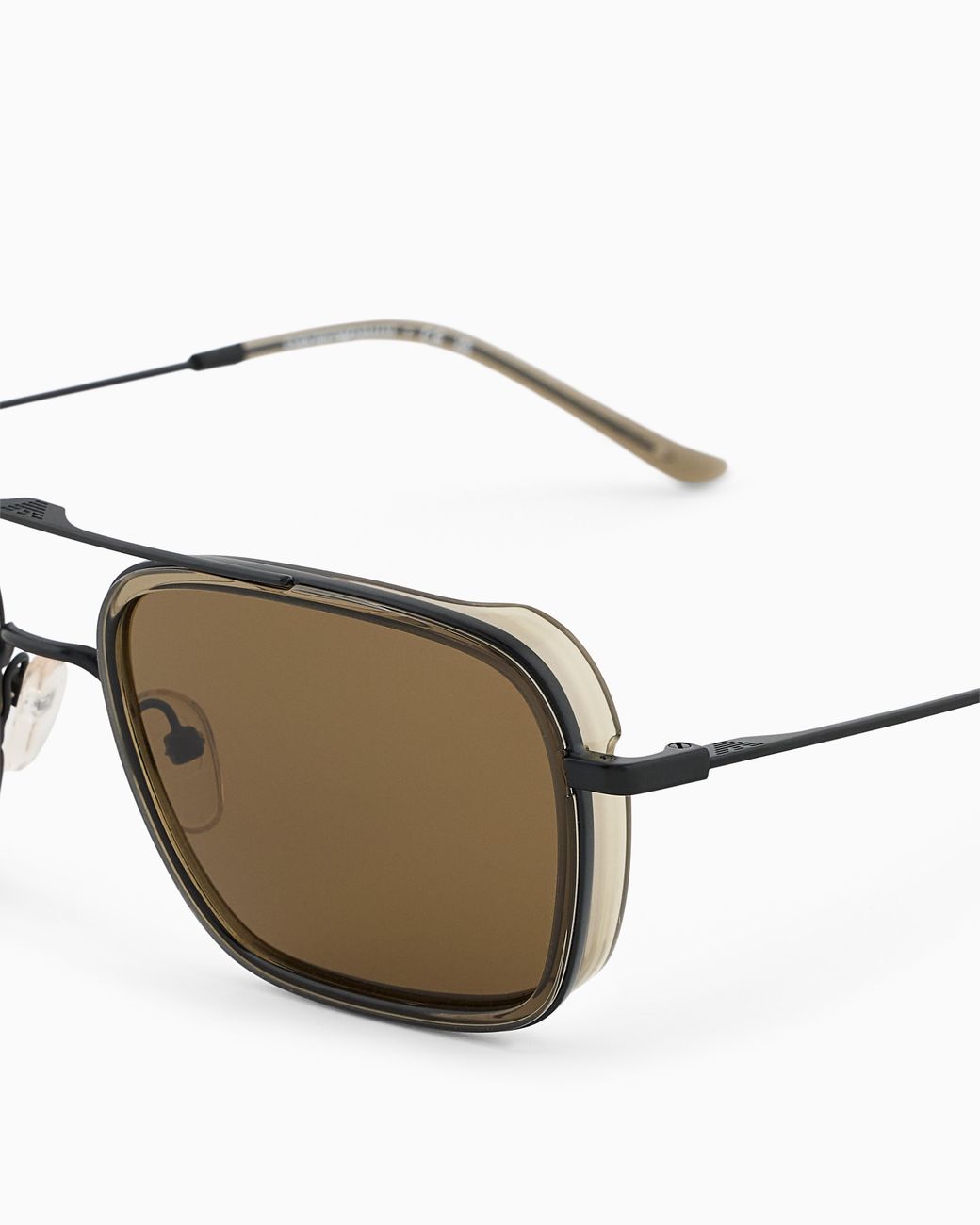 Emporio Armani Gray Square-Shape Sunglasses for men