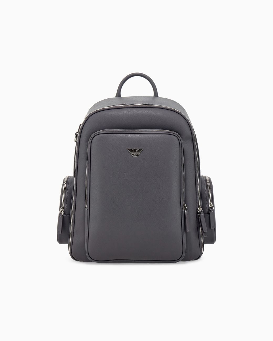 Emporio Armani Gray Backpack With A Metallic Logo And-Tone Zips for men