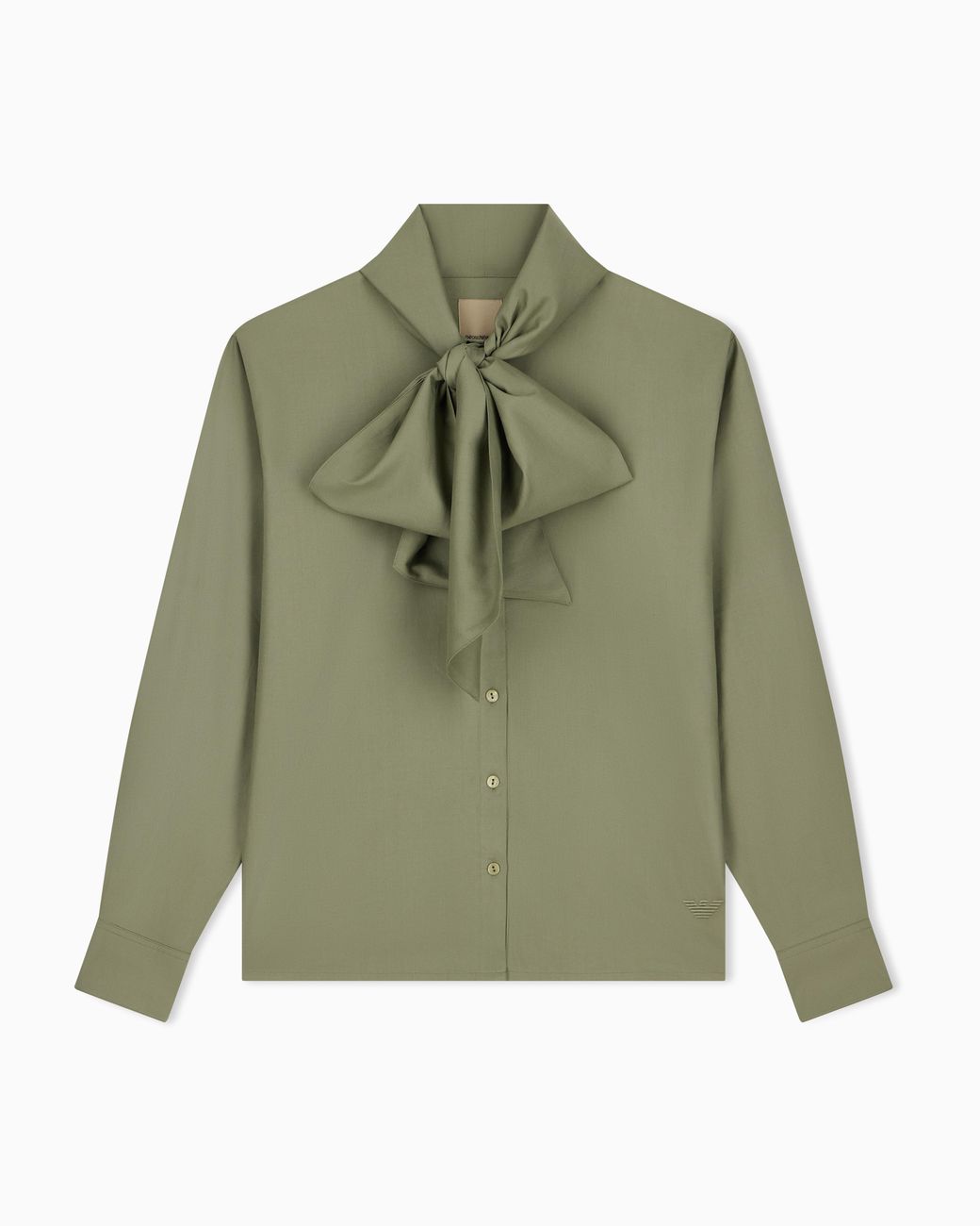 Emporio Armani Green Scarf Collar Shirt Boteh Capsule