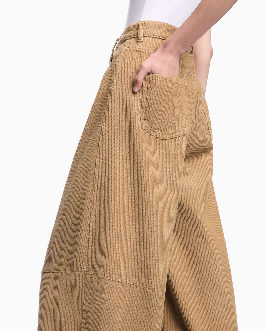 Emporio Armani Natural Five-Pocket Corduroy Pants Boteh Capsule