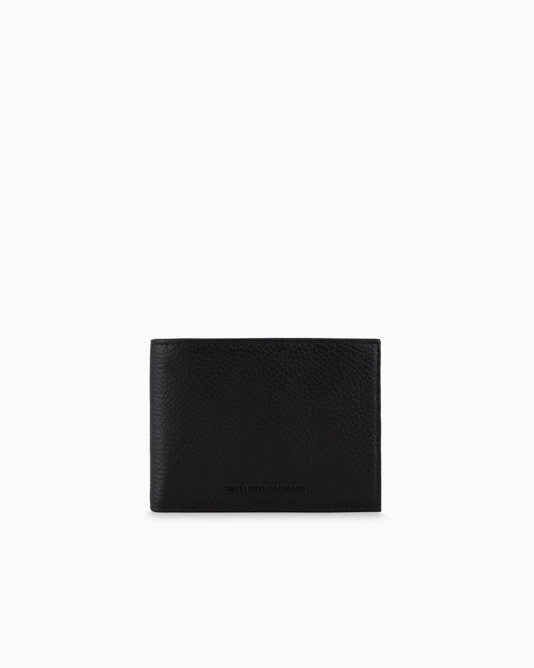 Emporio Armani Black Tumbled-Leather Wallet With Coin Purse for men