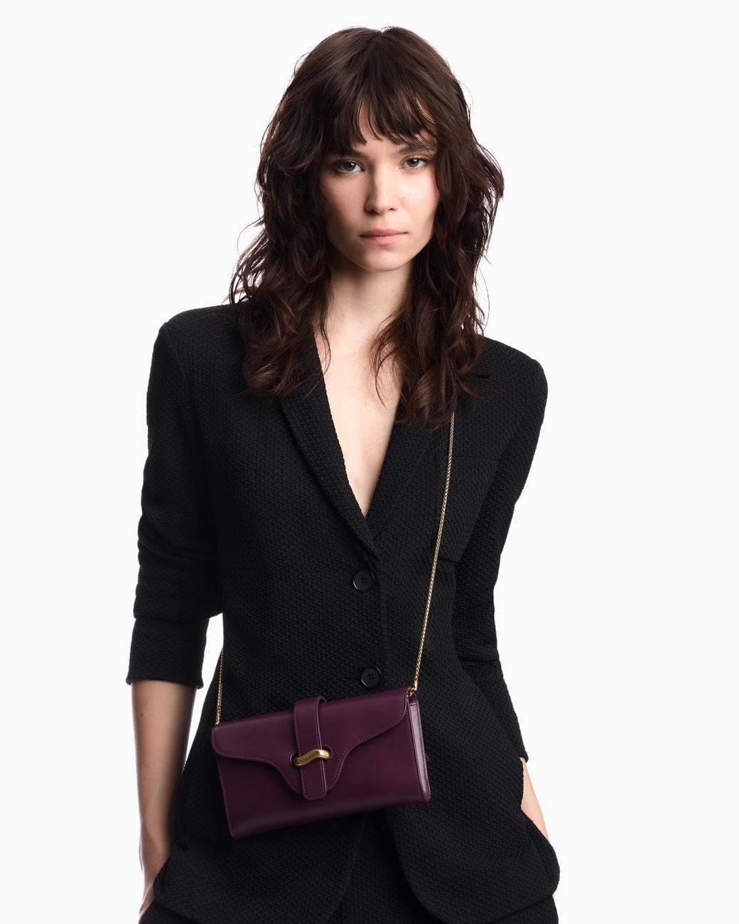 Emporio Armani Purple Wallet On Chain