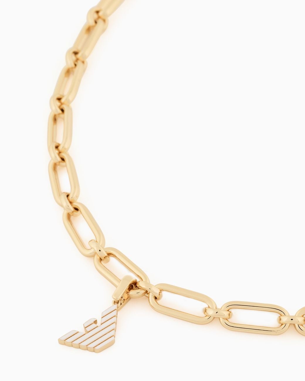 Emporio Armani White Tone Brass Charm