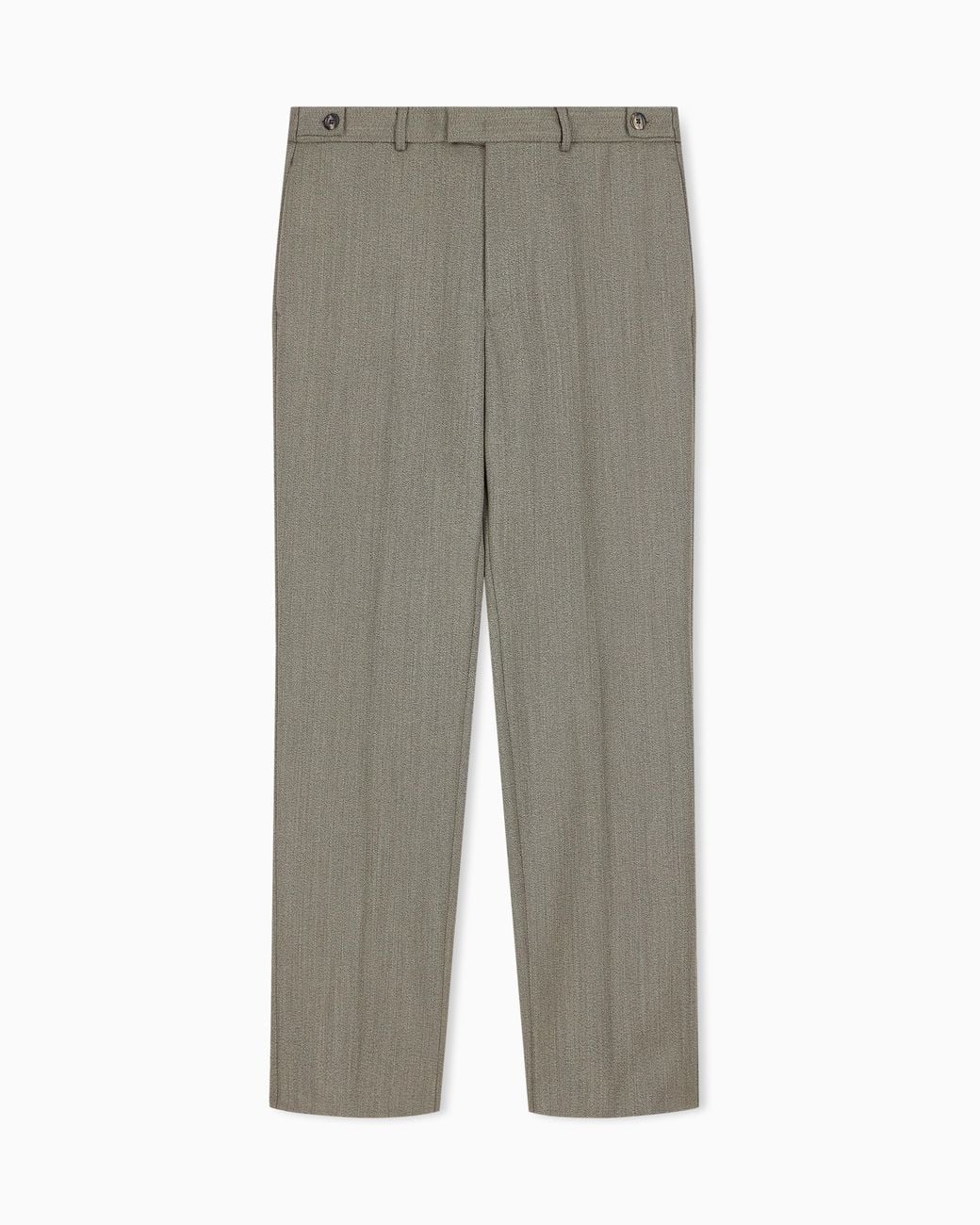 Emporio Armani Gray Virgin Wool Trousers for men