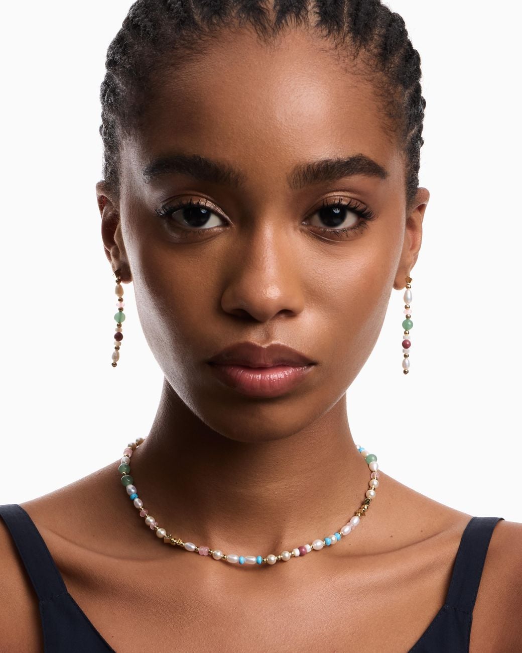 Emporio Armani Multicolor Pearl Beaded Necklace