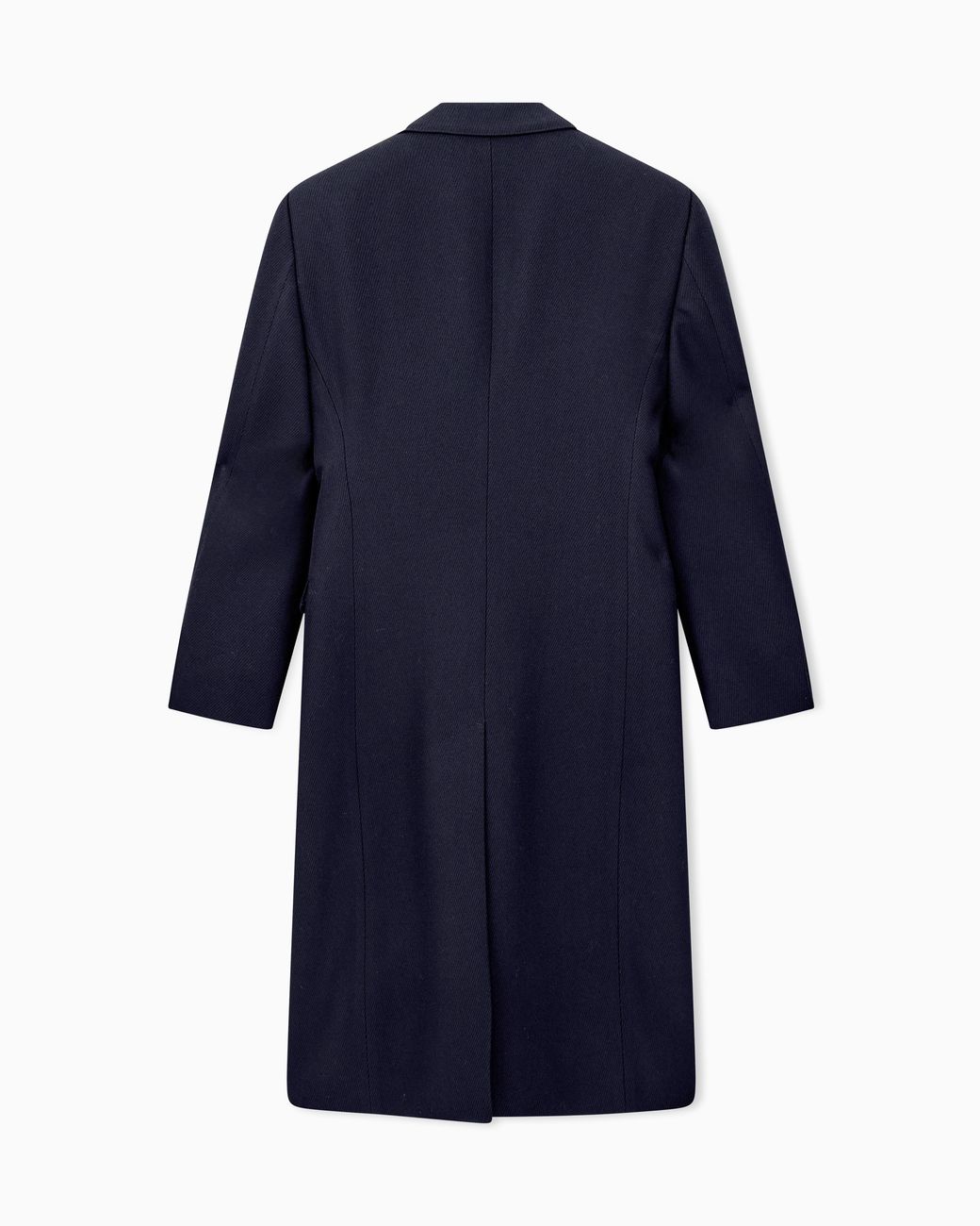 Emporio Armani Blue Single-Breasted Overcoat for men