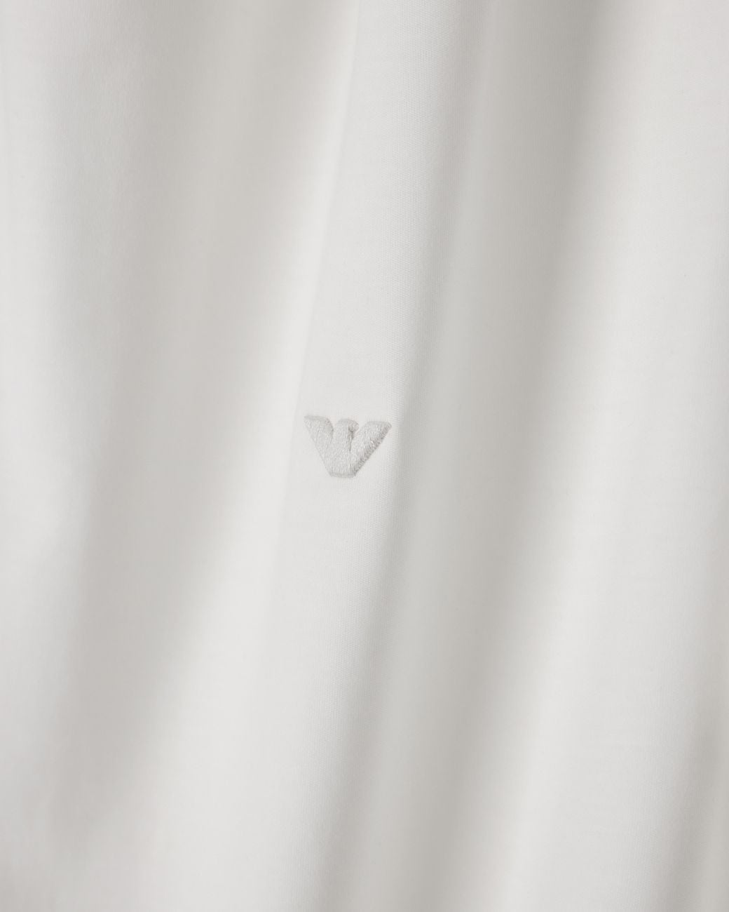 Emporio Armani White Plain-Knit Virgin Wool Jumper for men