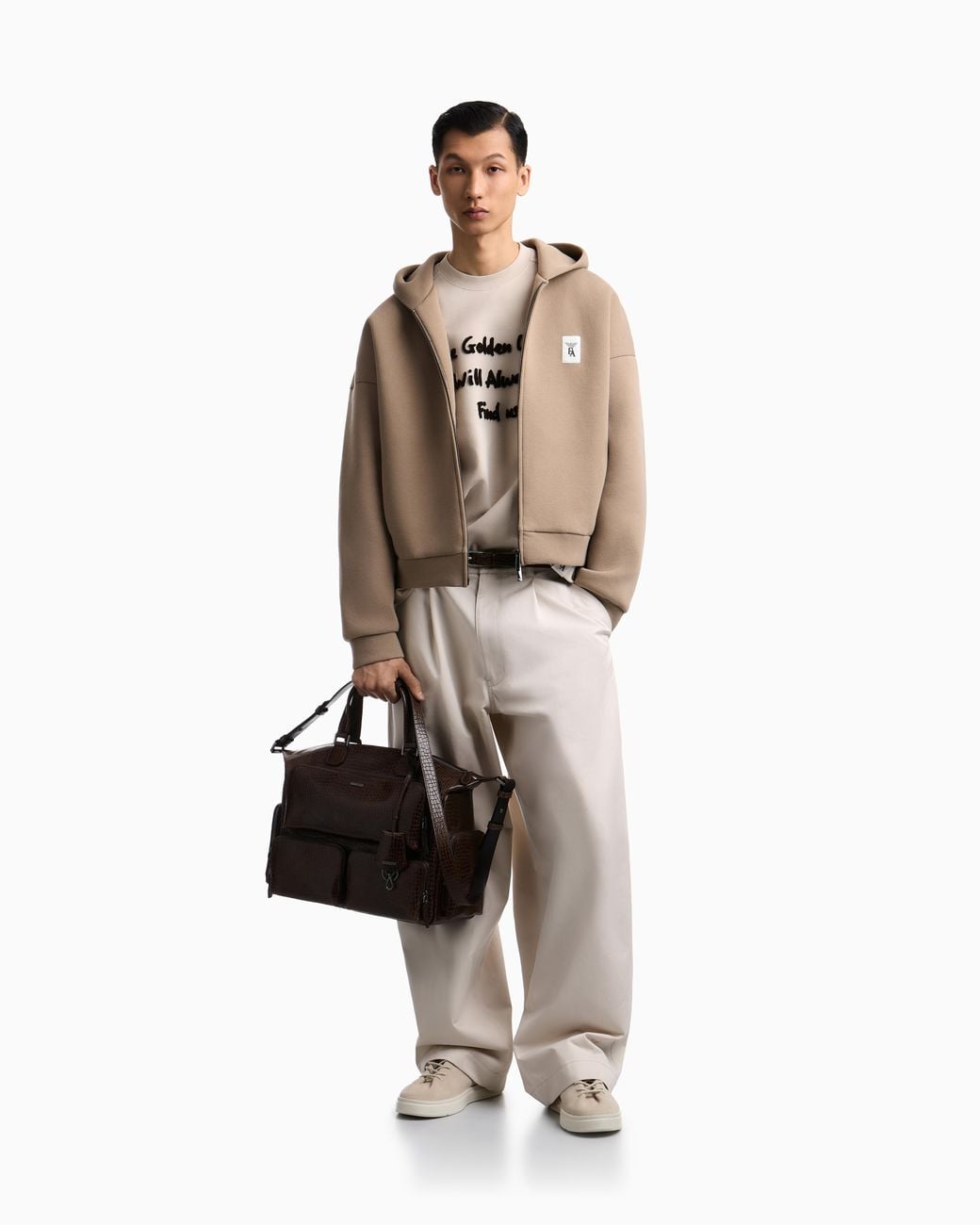 Emporio Armani Natural Zip-Up Sweatshirts for men