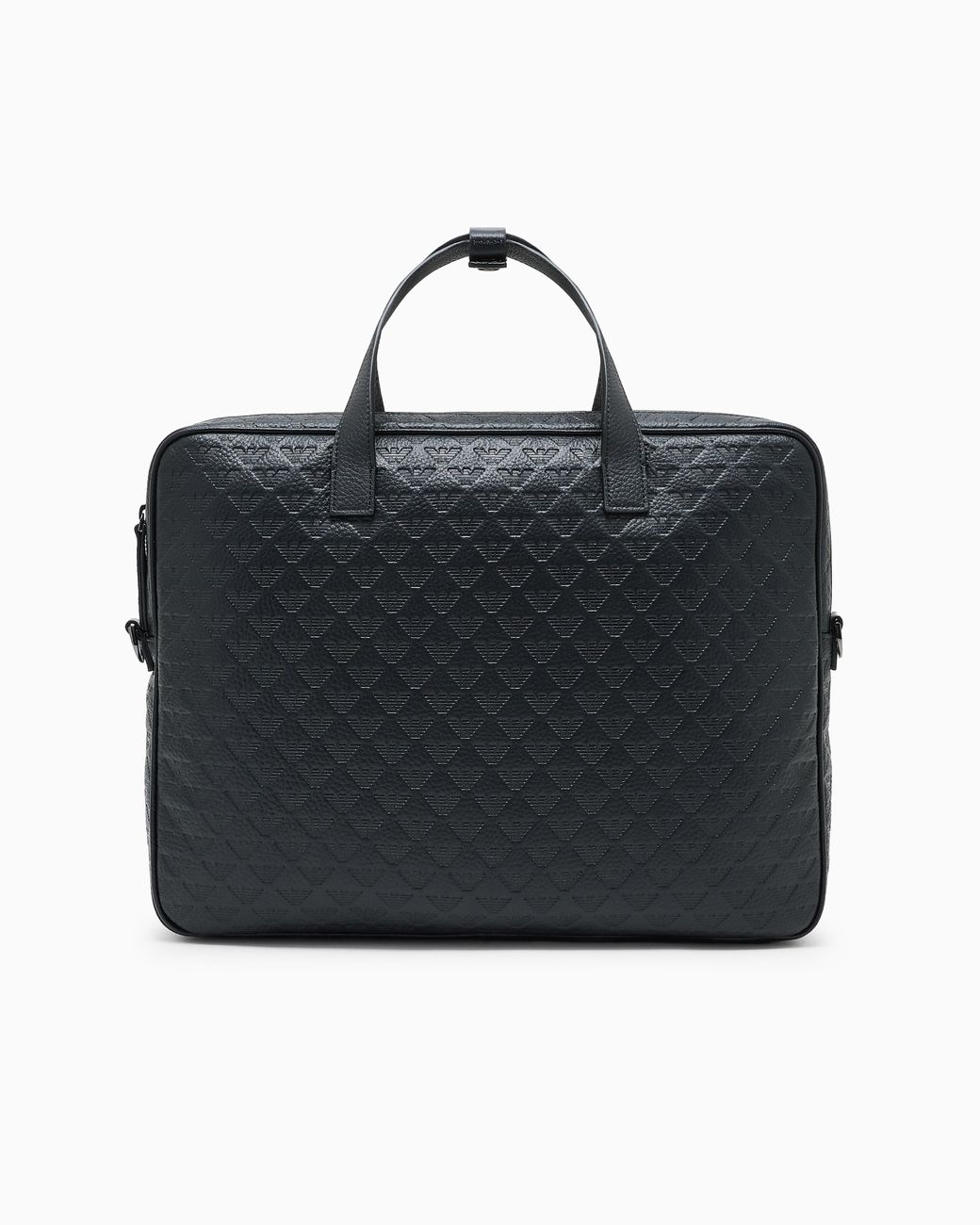 Bolso Business De Piel Con Motivo Integral De Águila En Relieve Emporio Armani de hombre de color Black