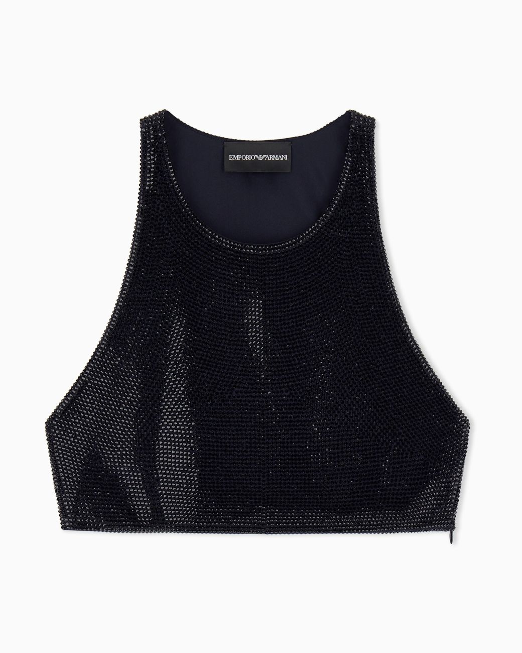 Emporio Armani Black Crop Top Covered