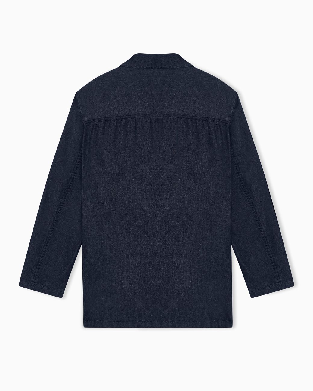 Emporio Armani Blue Denim Capsule Collection Lyocell-Blend Double-Breasted Jacket for men