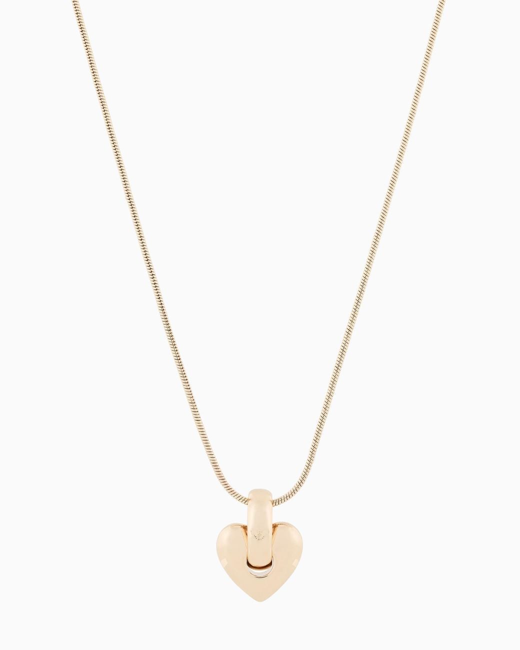 Emporio Armani Metallic Tone Brass Pendant Necklace
