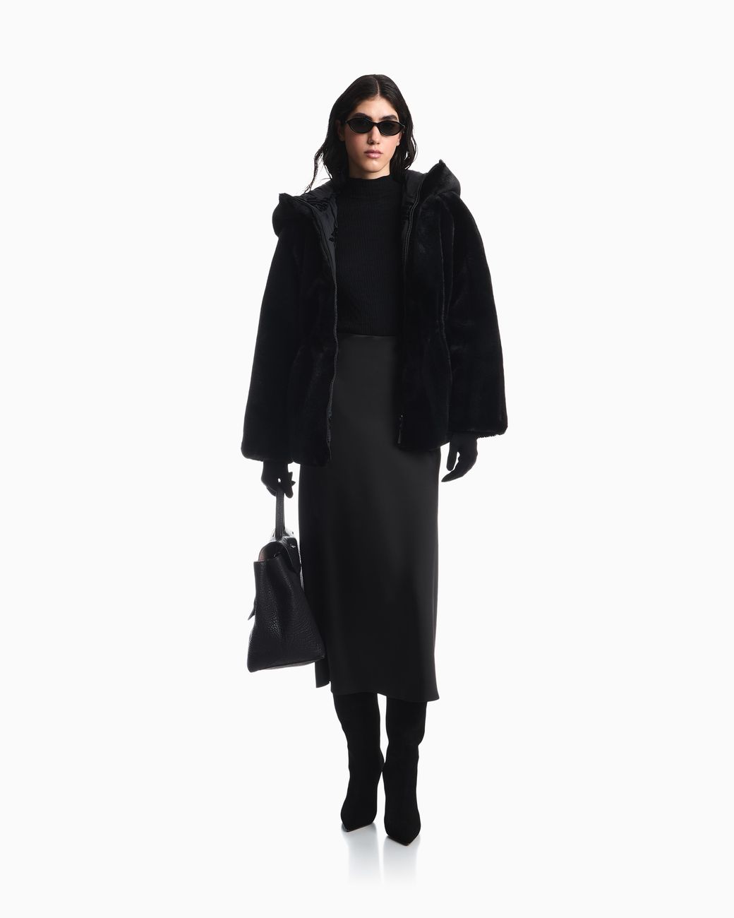 Emporio Armani Black Unlined Skirt