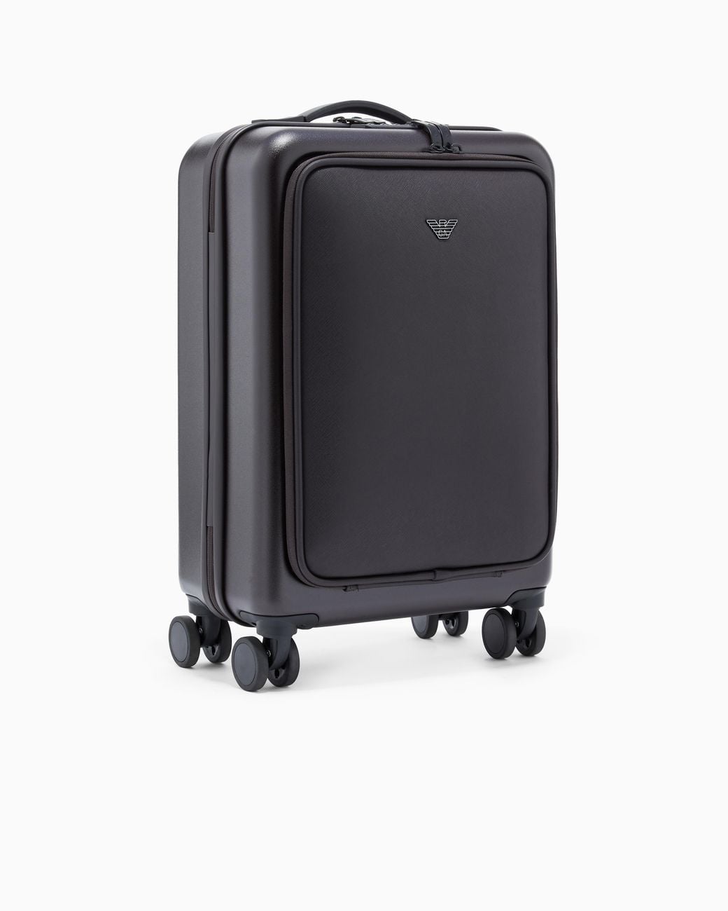 Emporio Armani Blue Abs Carry-On Case With Saffiano Detail And Eagle Plate for men