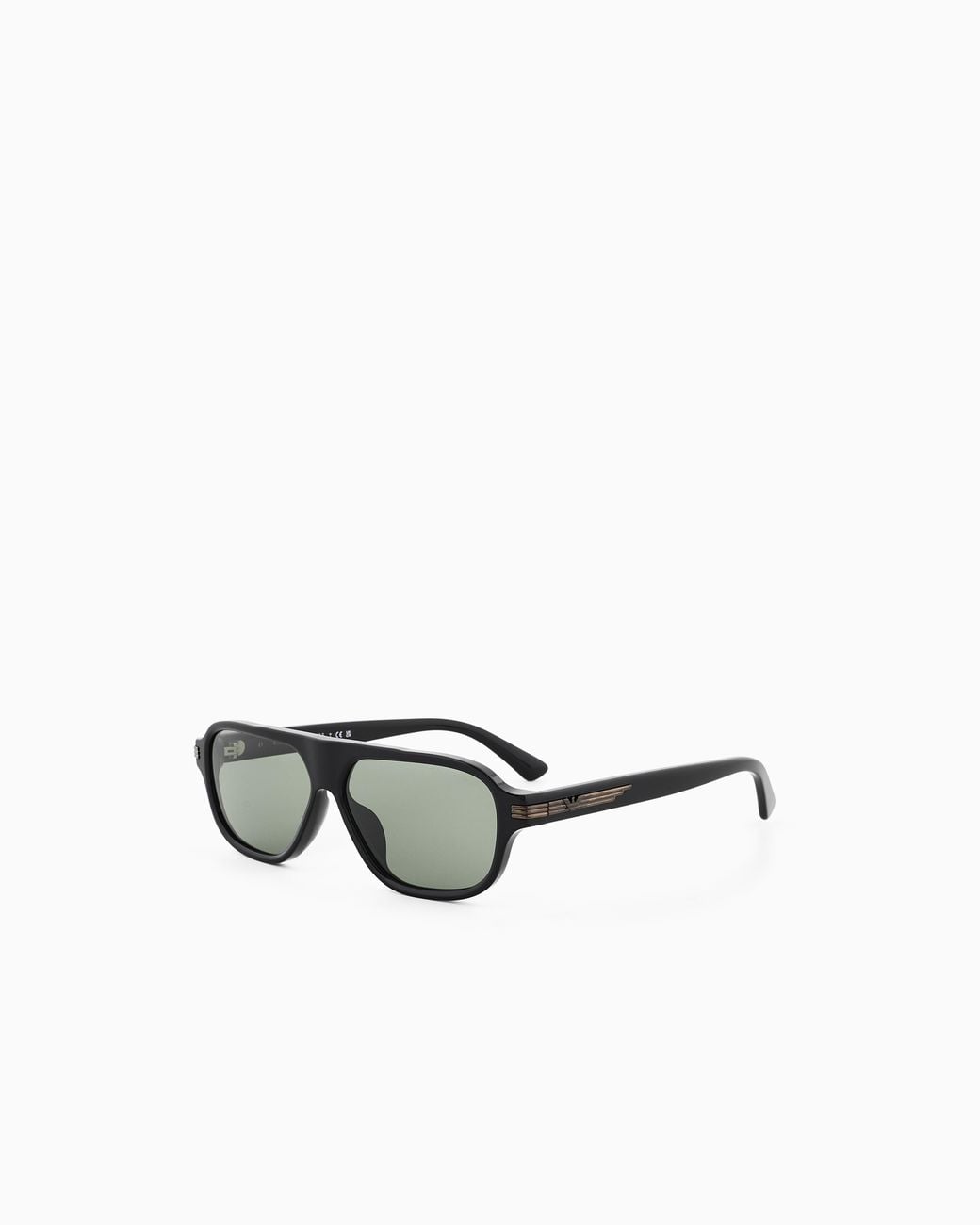 Emporio Armani Black Pilot-Shape Sunglasses for men