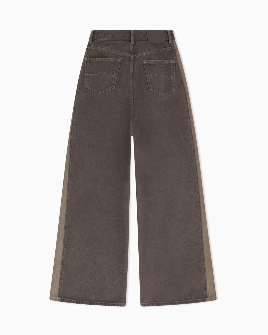 Emporio Armani Gray Five-Pocket Wide-Leg Denim Pants With Relaxed Fit