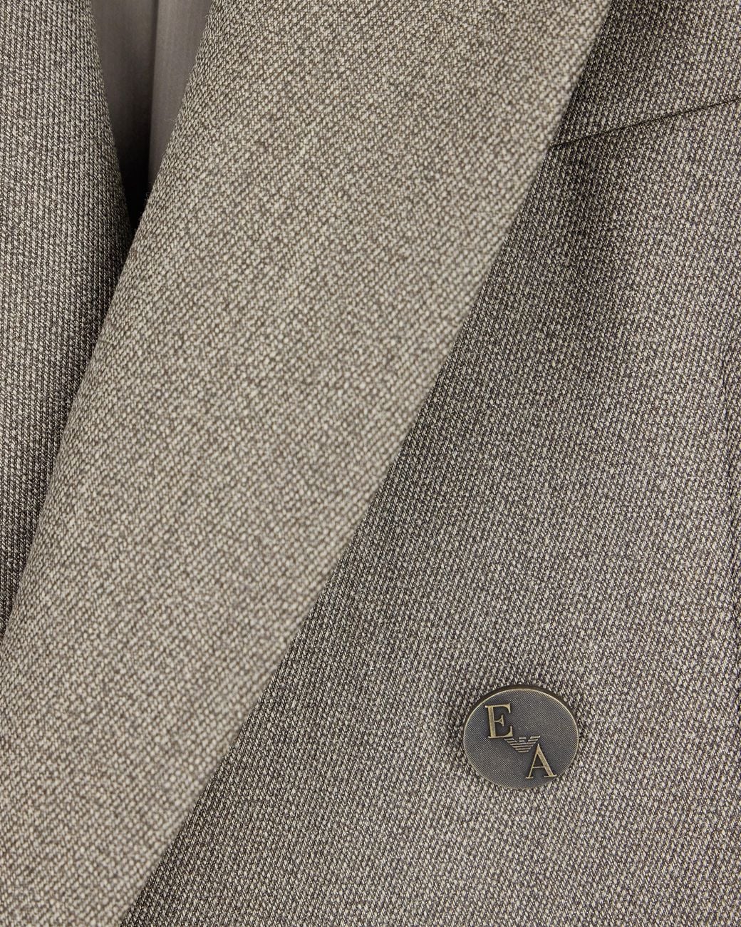 Emporio Armani Gray Double-Breasted Jacket for men