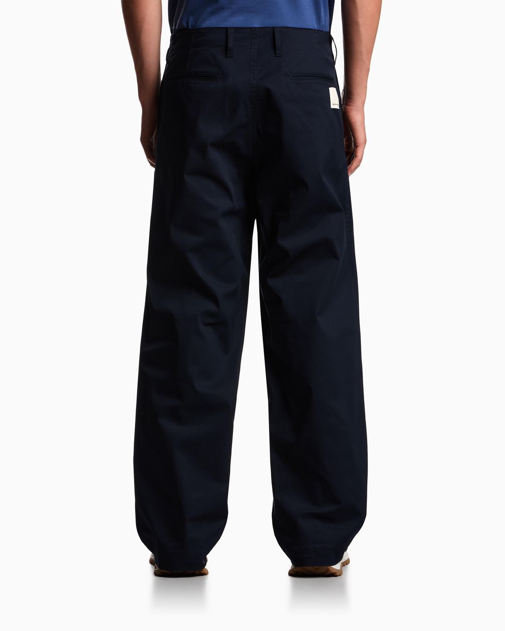 Emporio Armani Blue Official Store Asv Organic Gabardine Chinos for men