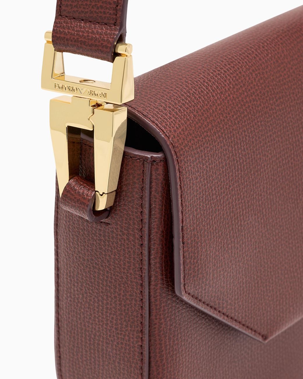Emporio Armani Purple 1981 Leather Shoulder Bag