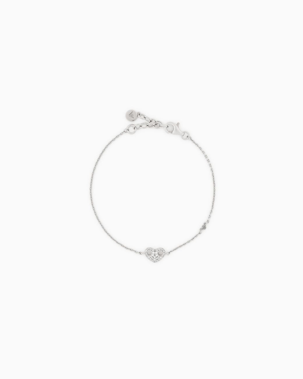 Emporio Armani White Sterling Heart Bracelet