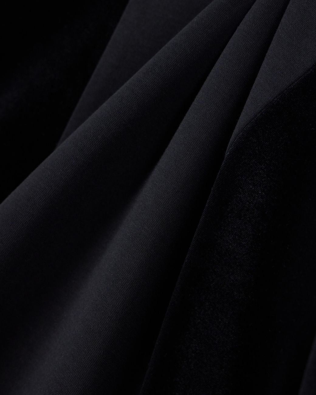 Emporio Armani Black Double Jersey Dress With Chenille Tape Travel Essential
