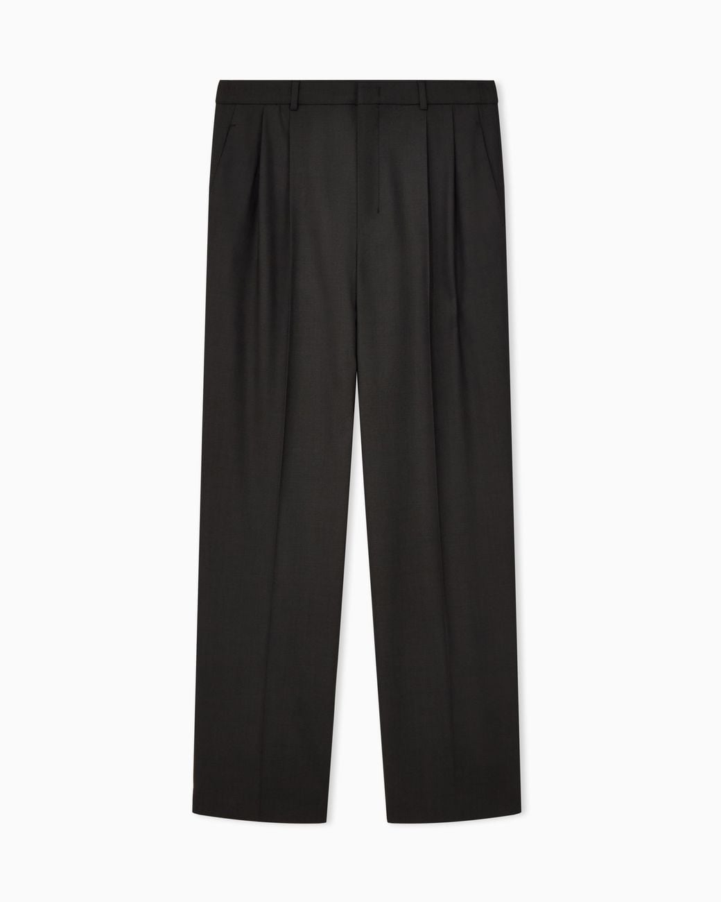 Emporio Armani Black Formal Trousers for men