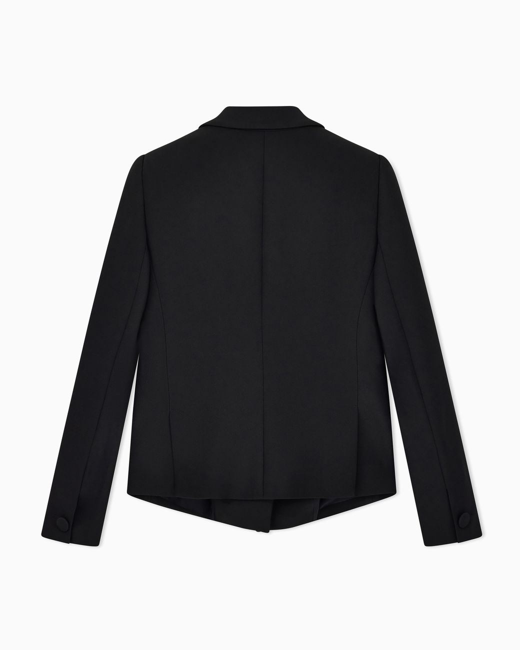 Emporio Armani Black Cady Crepe Jacket With Lapels