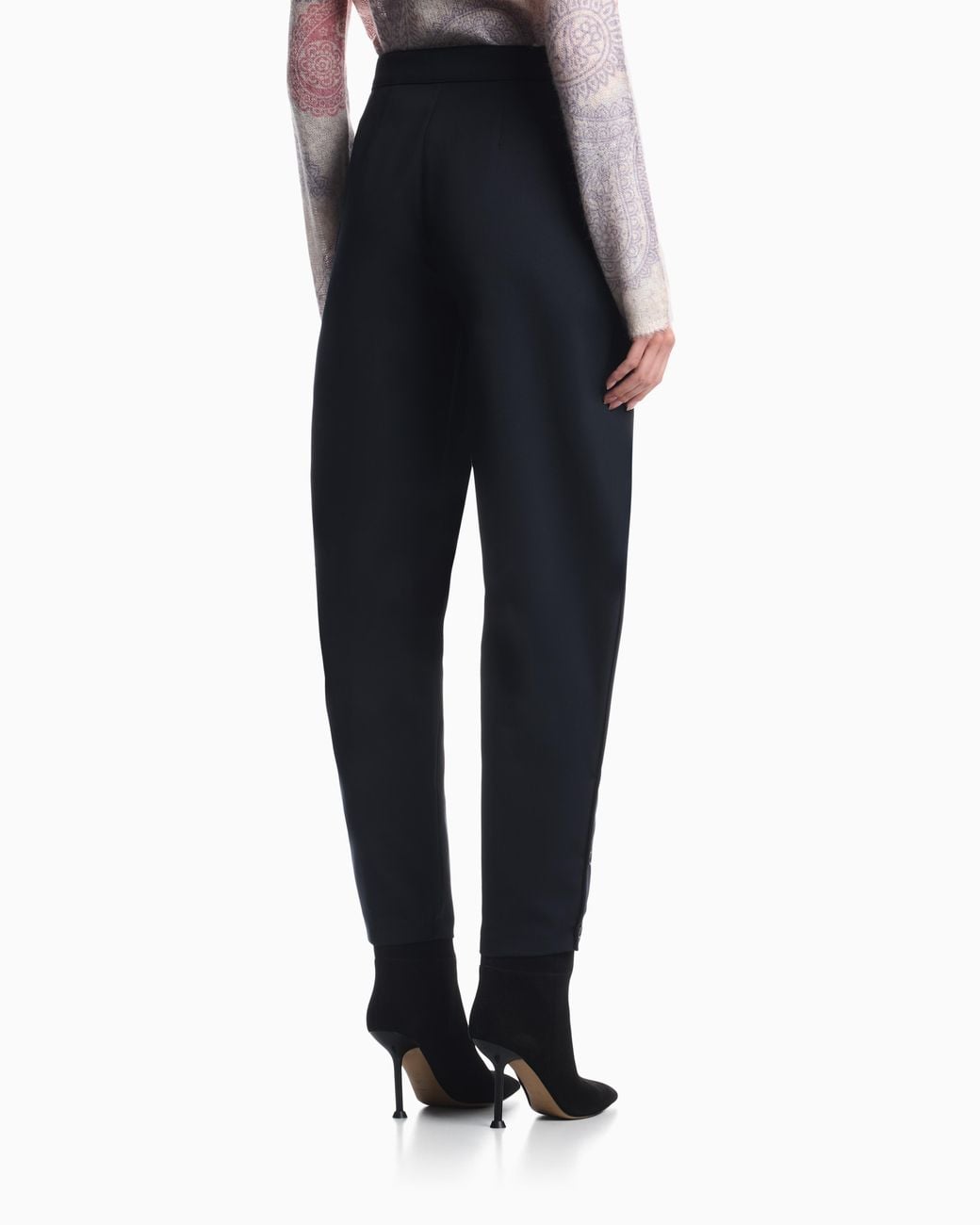 Emporio Armani Blue Virgin Wool Blend Pants Boteh Capsule