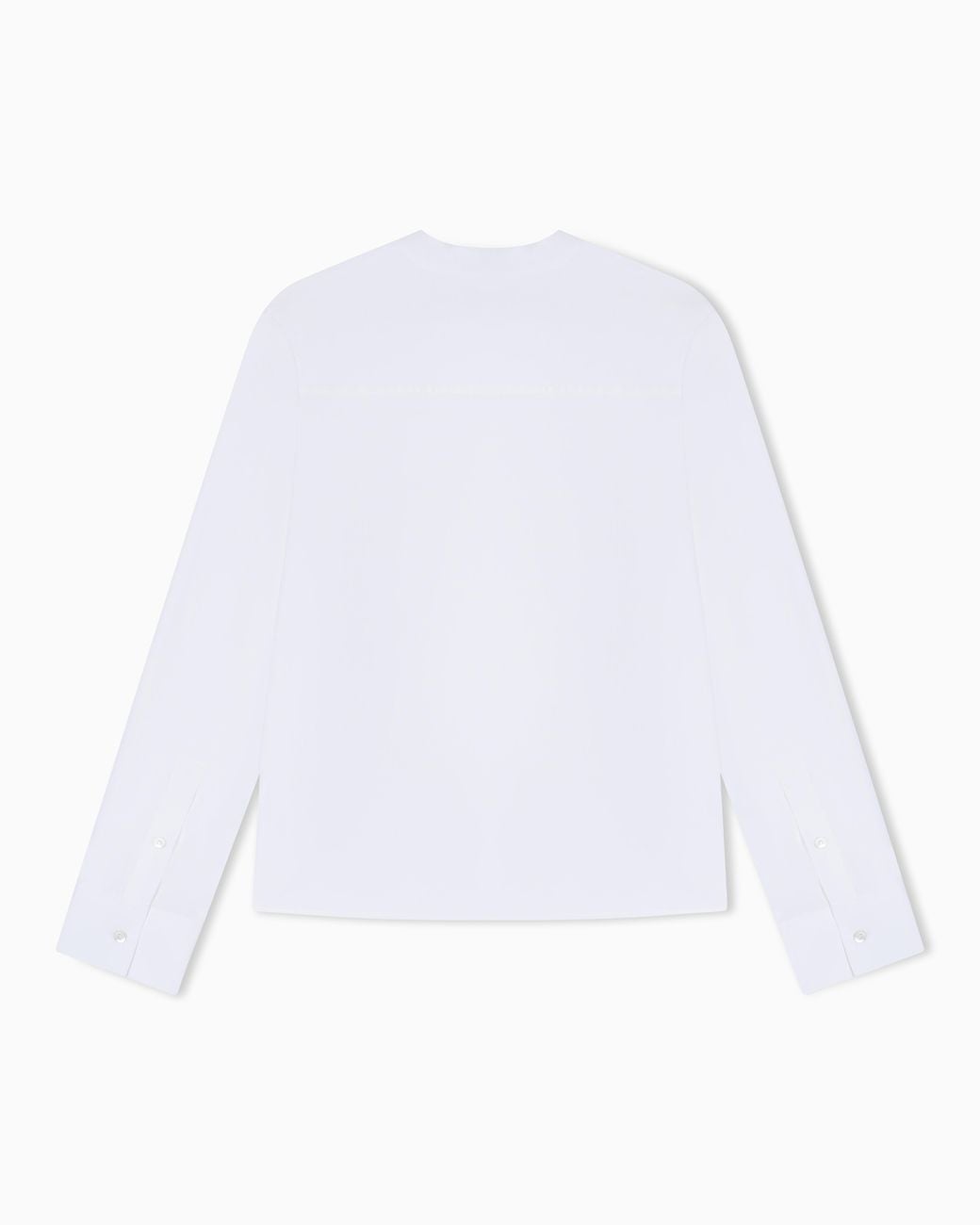 Emporio Armani White Poplin Shirt With Guru Collar