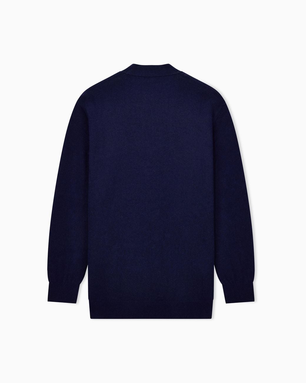 Emporio Armani Blue Virgin Wool Cardigan With Valentine's Day Capsule Embroidery