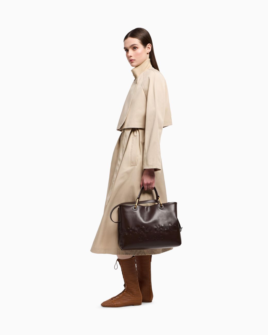 Emporio Armani Brown Myea Shopper Bag