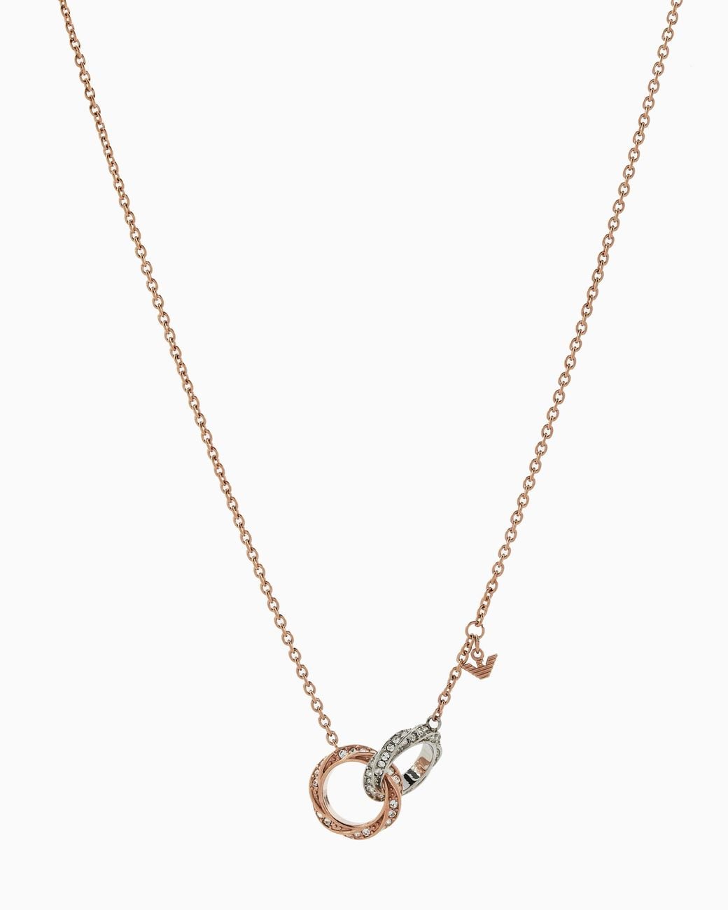 Emporio Armani Metallic Two-Tone Stainless Steel Chain Necklace