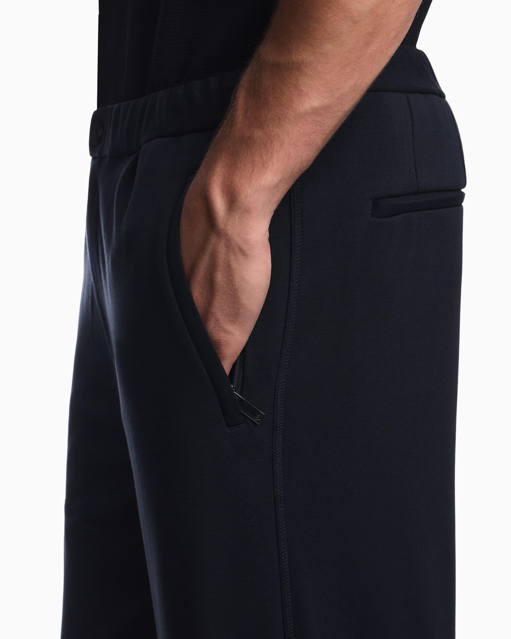 Emporio Armani Blue Jersey Pants for men