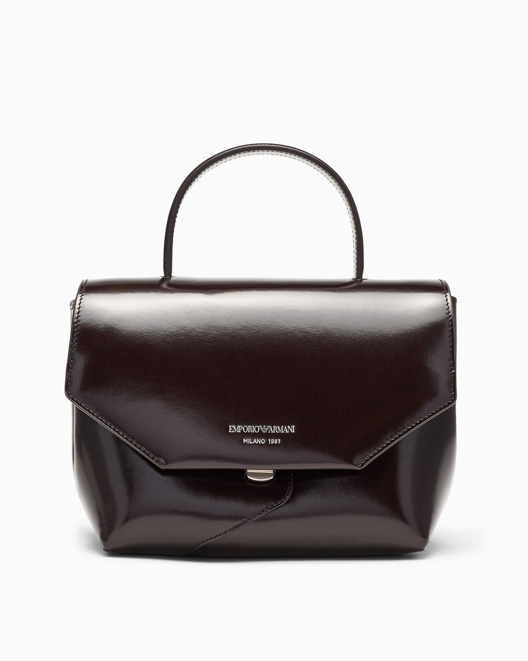 Emporio Armani Black 1981 Brushed Leather Mini Bag