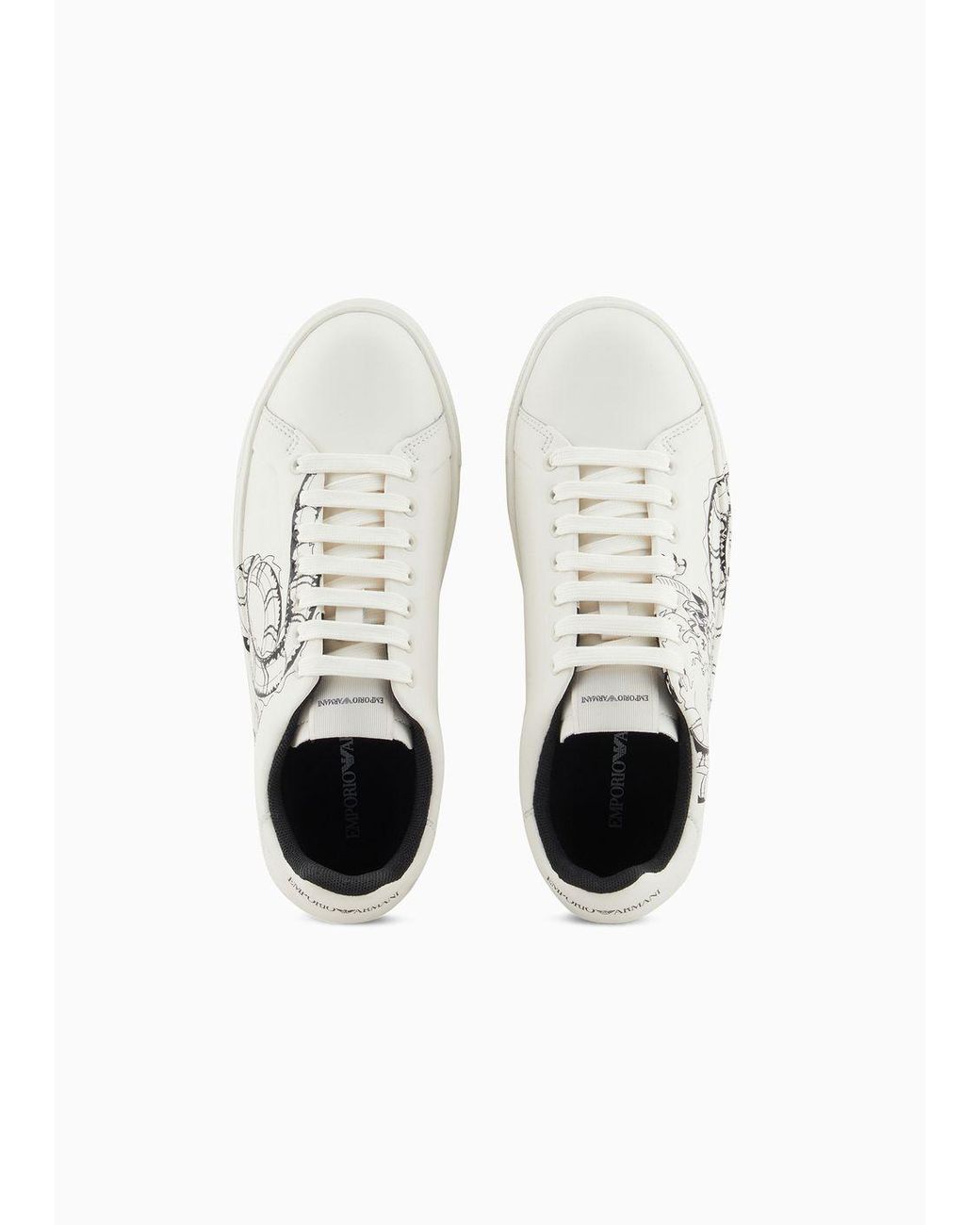 てんとう虫専用【美品】ARMANI COLLEZIONI ホワイトレザー ASV recycled nylon sneakers with regenerated Saffiano