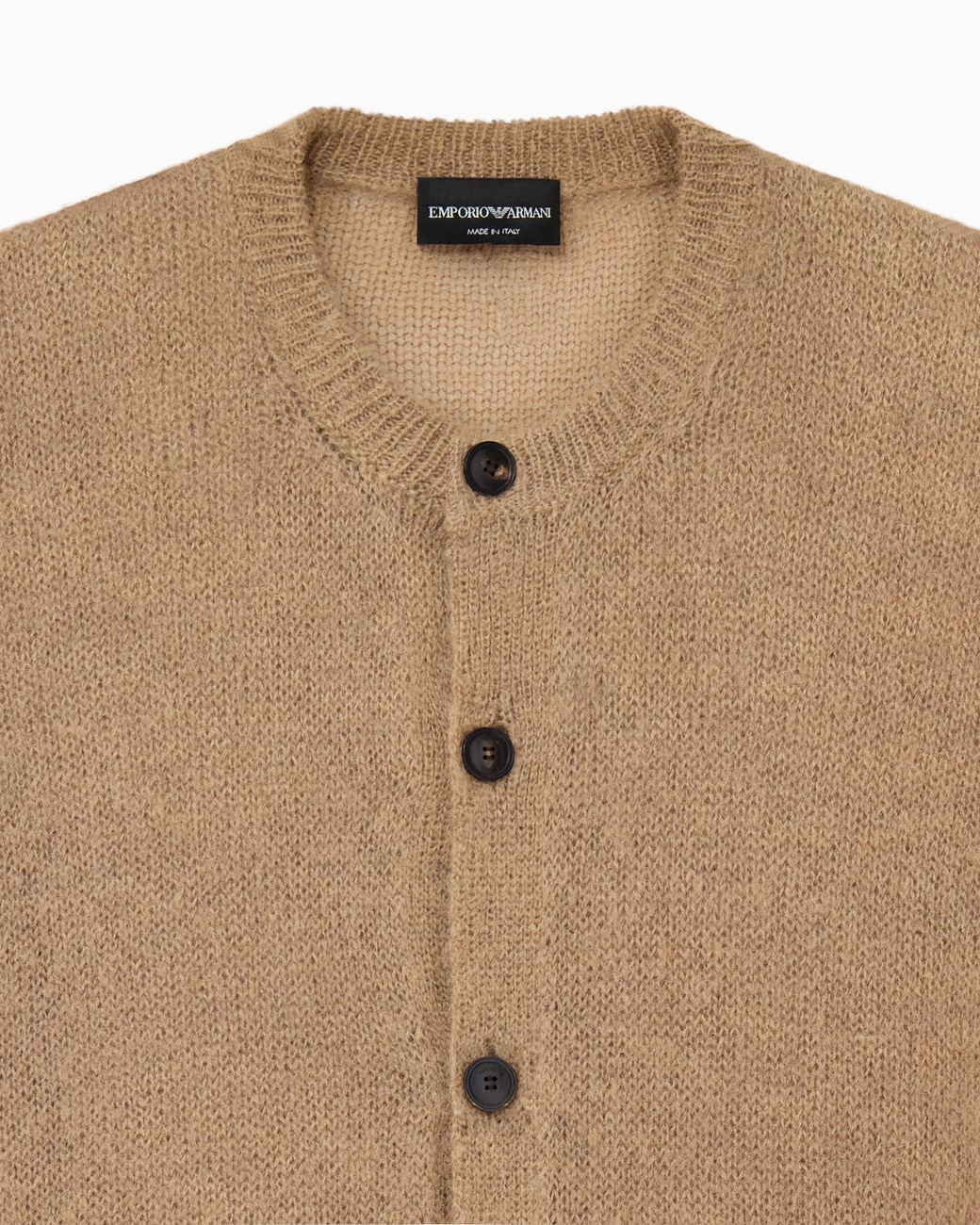 Emporio Armani Natural Round Neck Cardigan for men