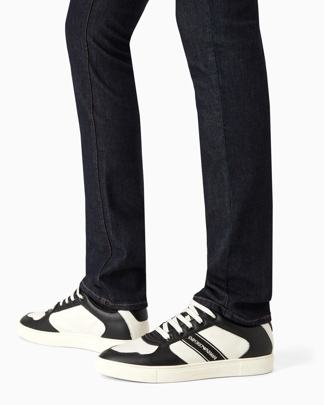 Emporio Armani Blue Stretch Jeans Essential With Five Pockets And A Skinny Leg