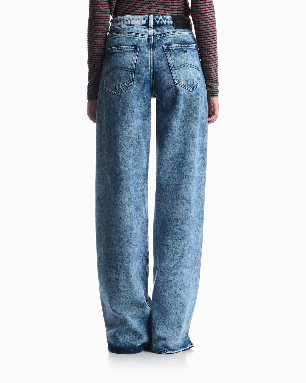 Emporio Armani Blue Relaxed Fit Five-Pocket Pants