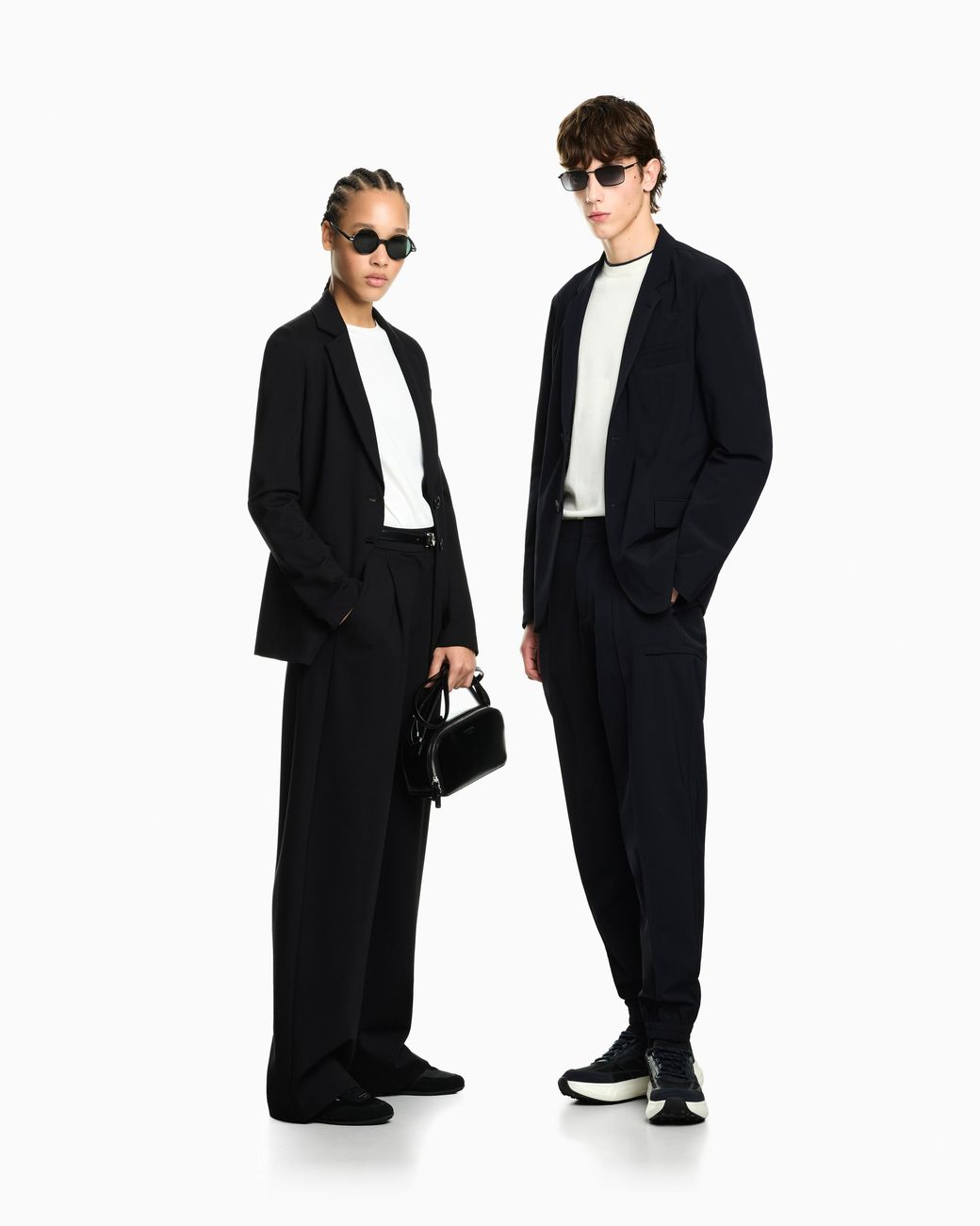 Emporio Armani Blue Stretch Interlock Jersey Pants Travel Essential