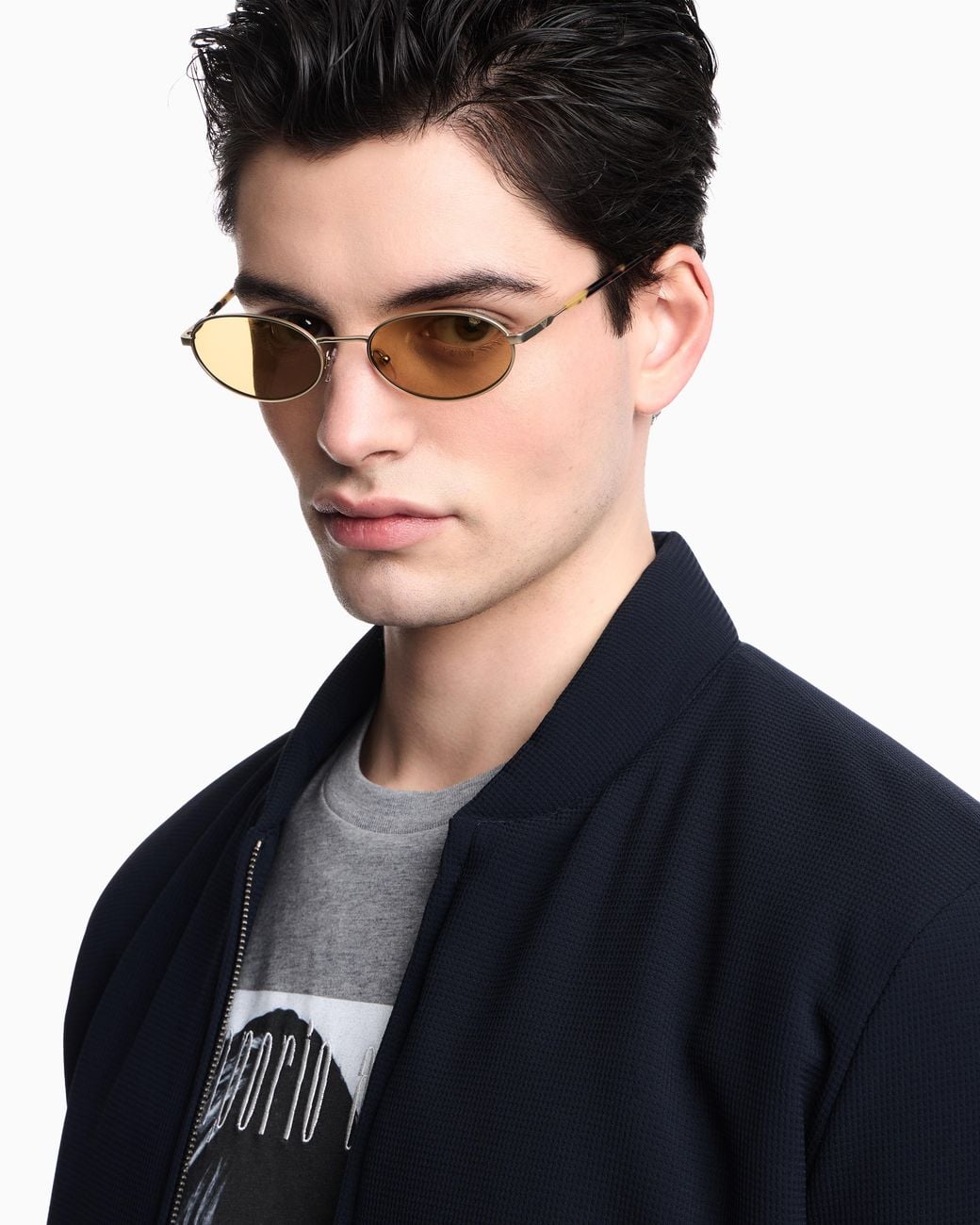 Emporio Armani Natural Oval Sunglasses for men