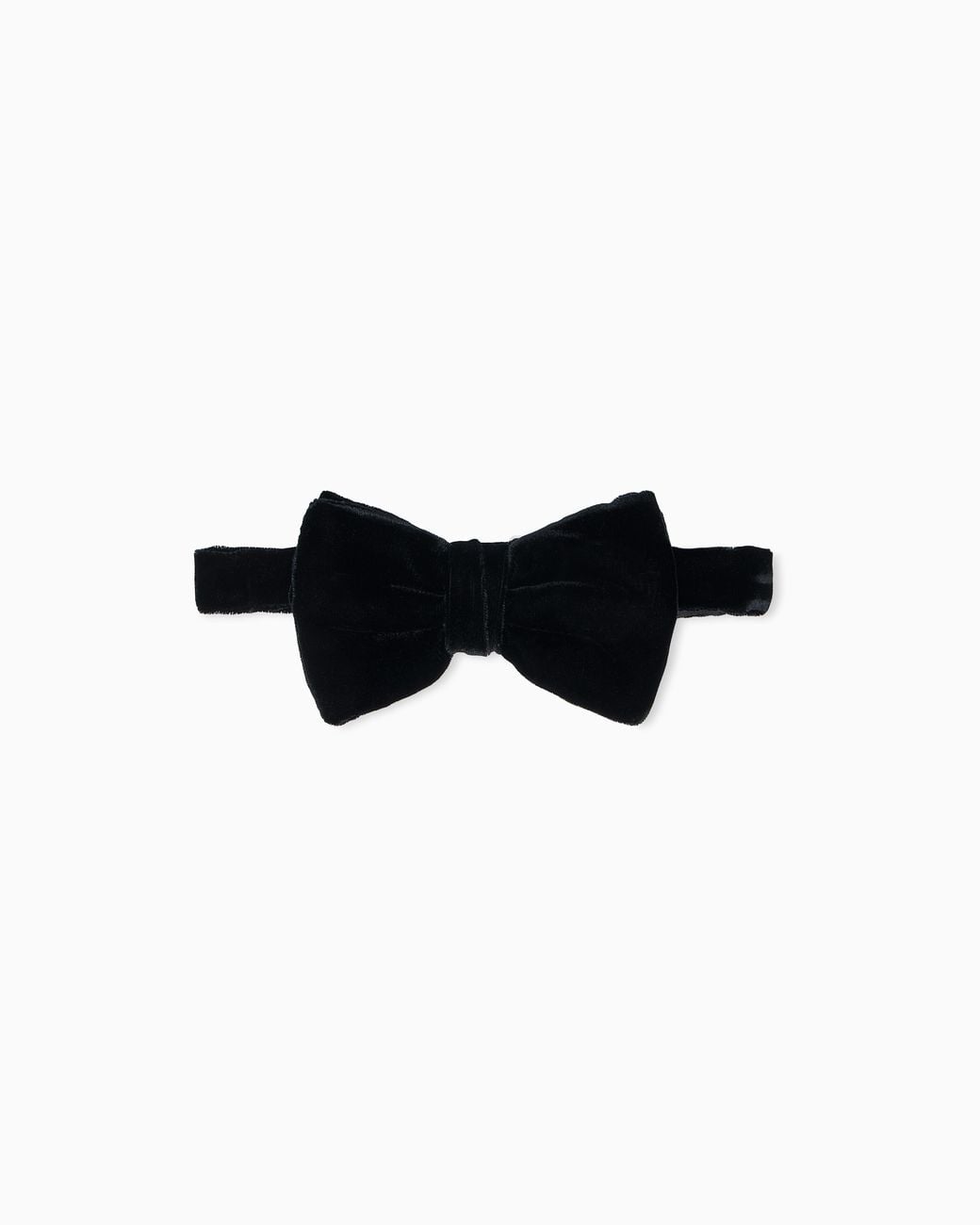 Emporio Armani Black Smooth Velvet Bow Tie for men