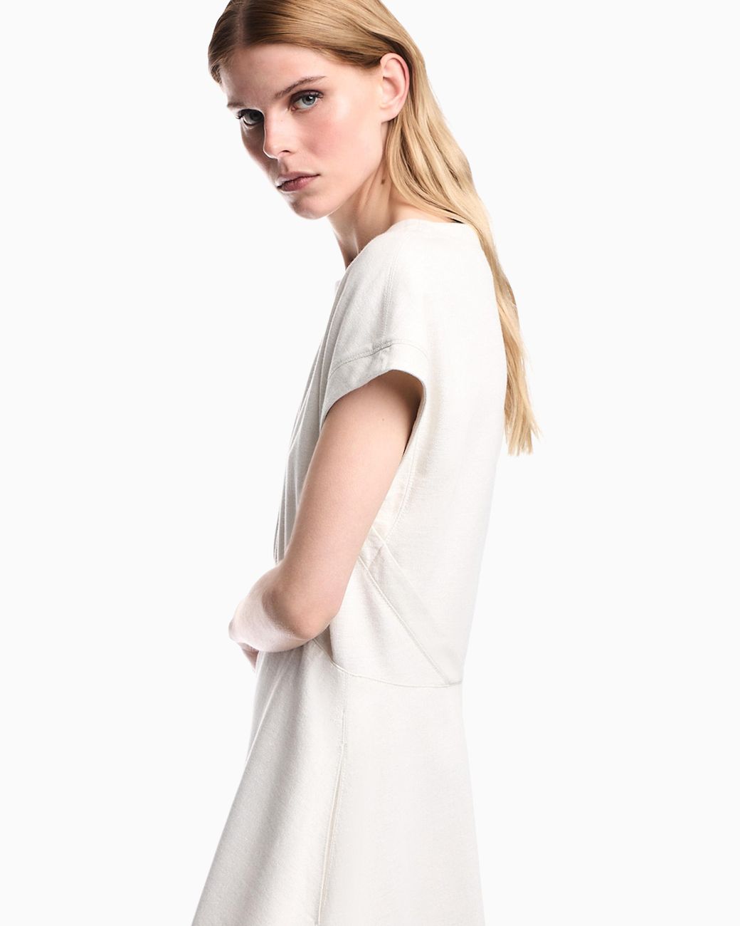 Emporio Armani White Sleeveless Long Dress