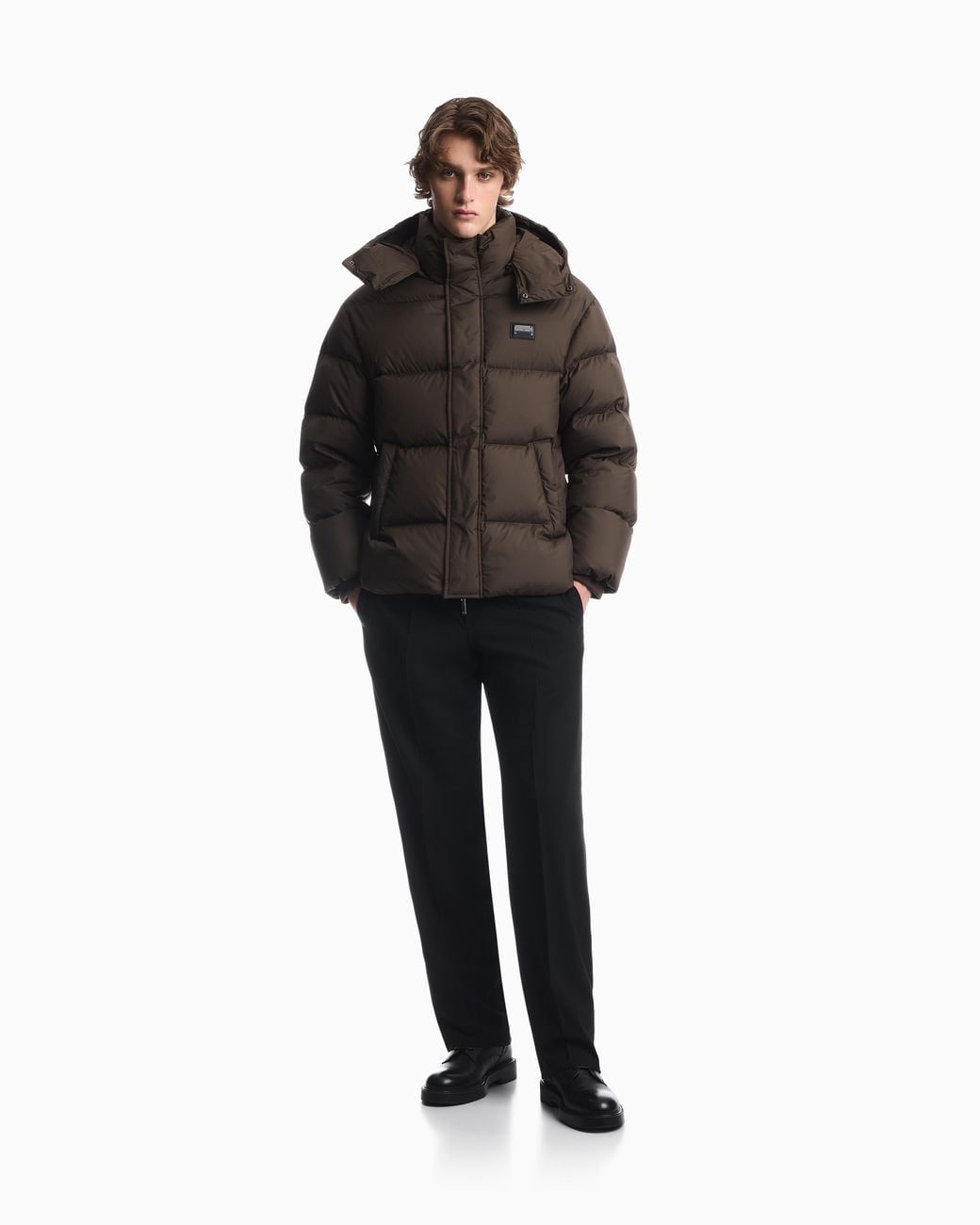 Emporio Armani Green Down Jacket for men