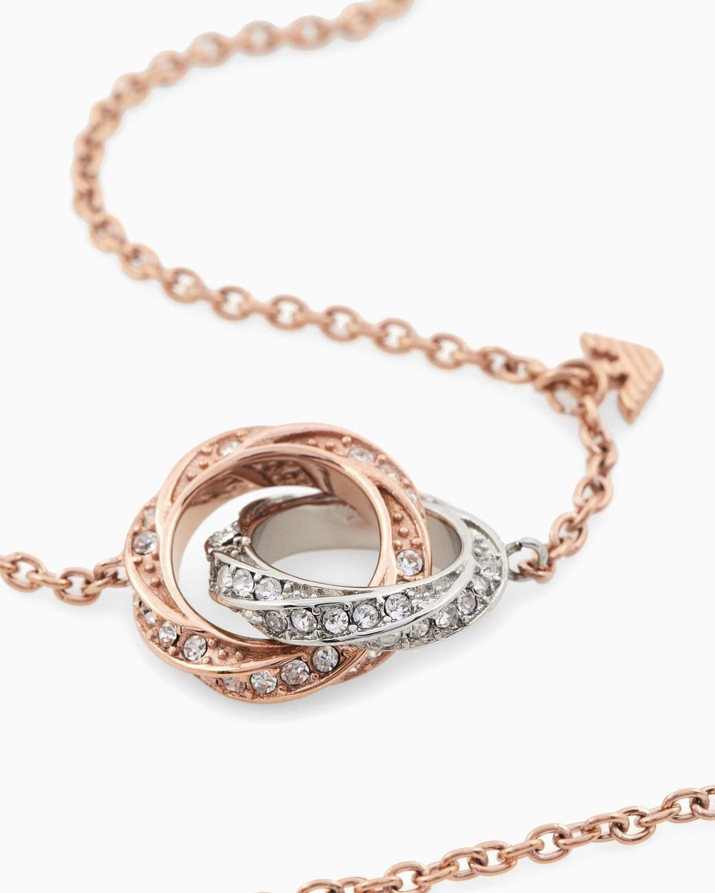 Emporio Armani Metallic Two-Tone Stainless Steel Chain Necklace