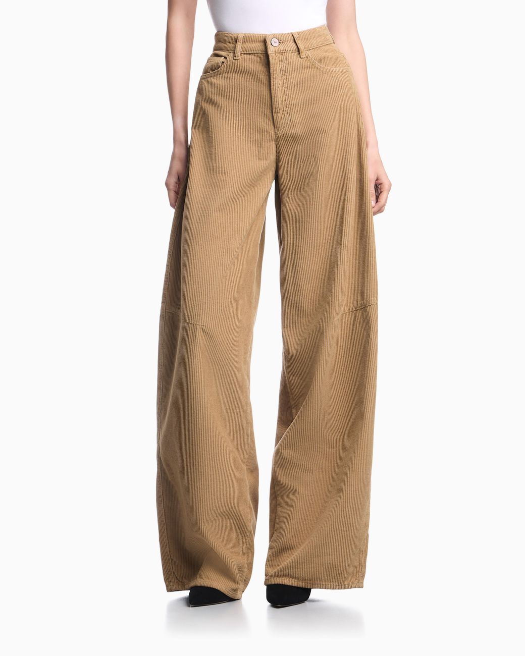 Emporio Armani Natural Five-Pocket Corduroy Pants Boteh Capsule