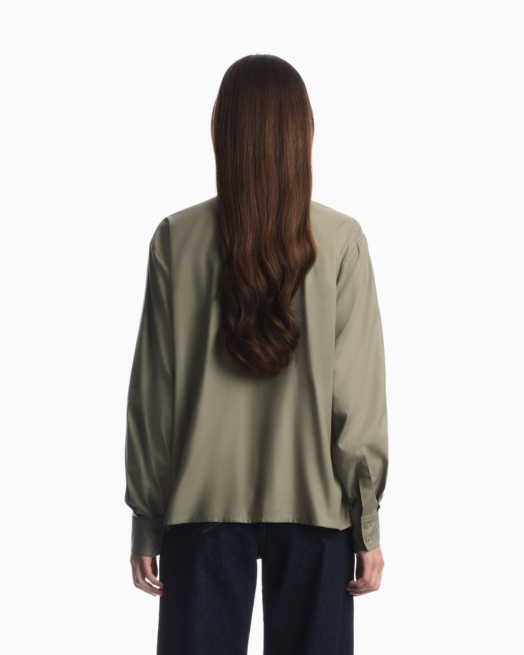 Emporio Armani Green Scarf Collar Shirt Boteh Capsule