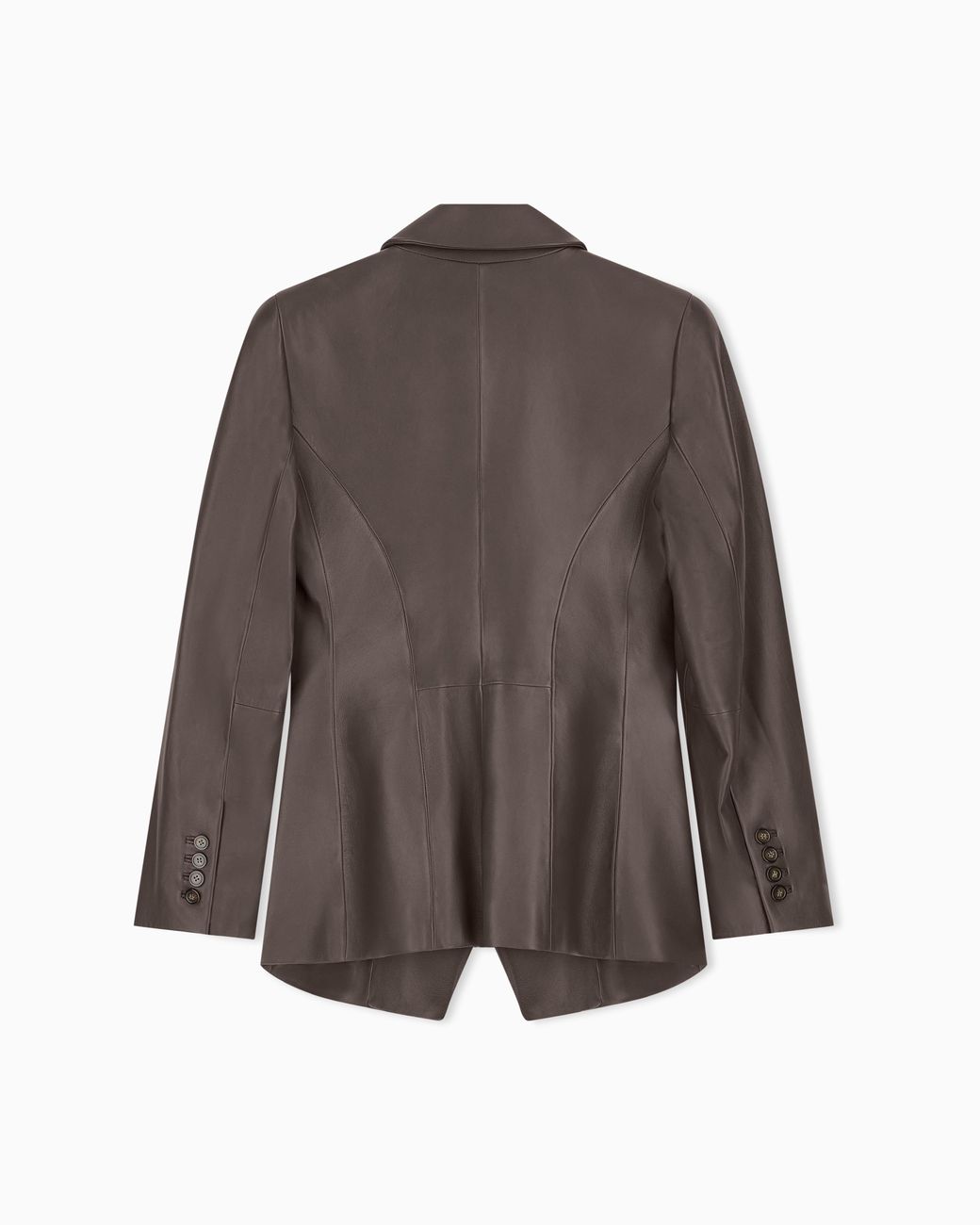 Emporio Armani Brown Slim-Fit Double-Breasted Blazer
