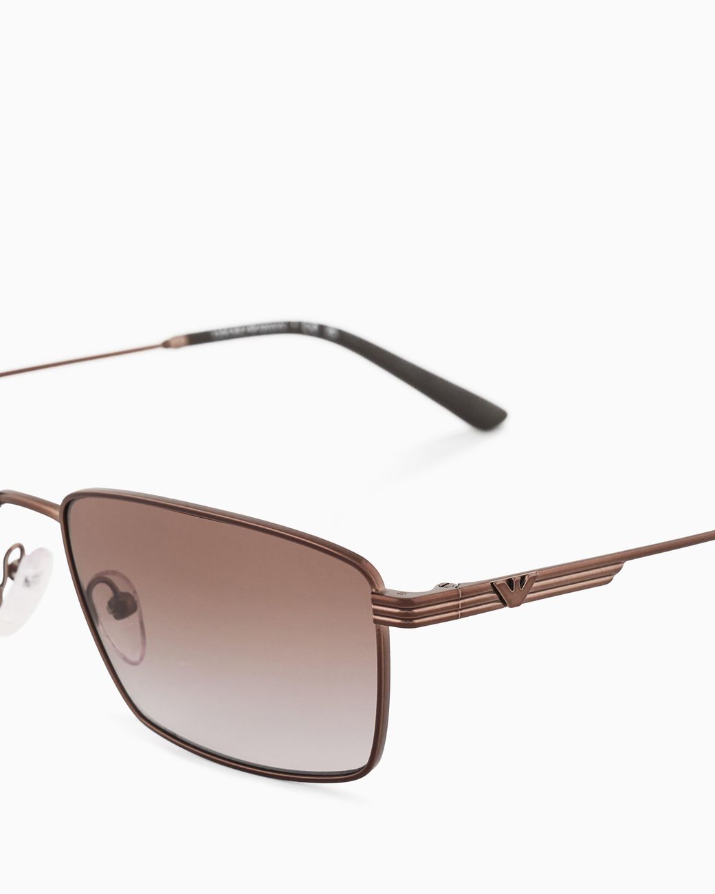 Emporio Armani White Rectangular Sunglasses for men